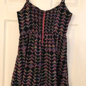 🌴🌺 ROXY multi-color print on black mini dress